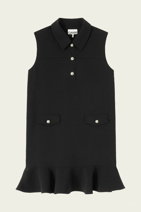 Twill Suiting Mini Dress in Black - Black 34 EU at American National Standards Institute Inc.