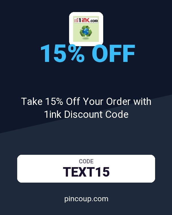 1ink.com coupon: Take 15% Off Your Order with 1ink Discount Code