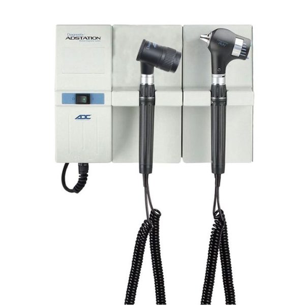 ADC Adstation 5681-5 3.5V Wall PMV Otoscope/Dermascope Diagnostic Set - LED Otoscope/LED Dermascope at MFI Medical