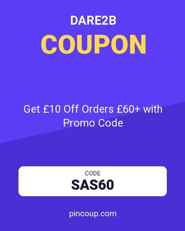 Dare2b coupon: Get £10 Off Orders £60+ with Promo Code