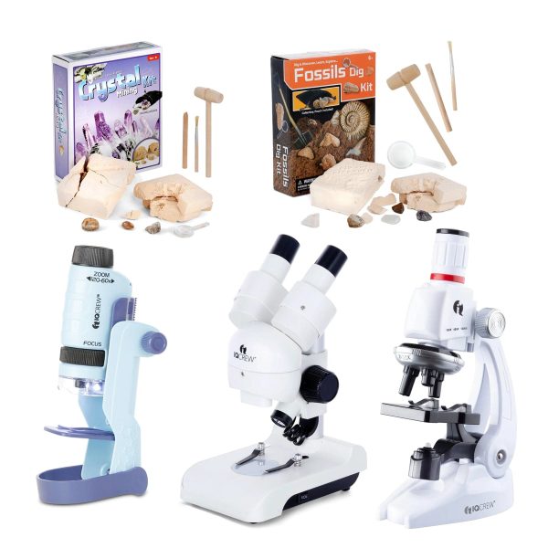 Holiday Special STEM Science Explorer Bundle for Kids - Microscope Lab & Hands-On Experiment Kits at AmScope