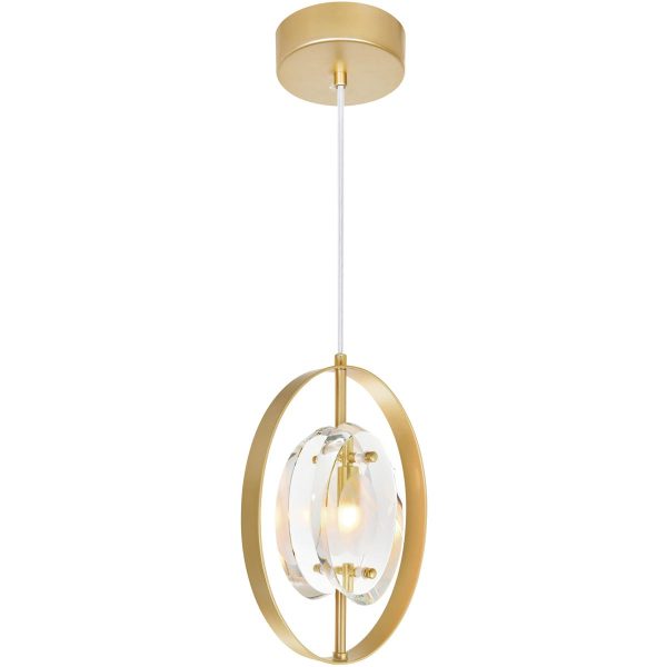 CWI Lighting 1224P8-1-625 Iris 1 Light 4 inch Brass Down Mini Pendant Ceiling Light at Lighting New York