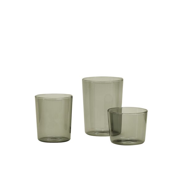 Open Box - Essential Glassware - Set of 4 - Medium/Smoke at Shop Horne