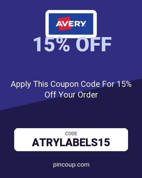 Avery: Apply This Coupon Code For 15% Off Your Order