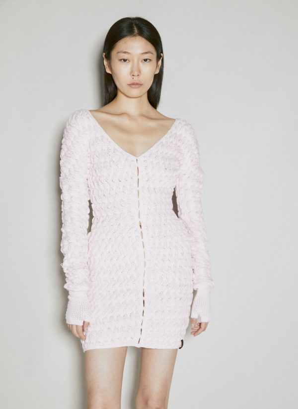 Isa Boulder Cut-out Cereal Mini Dress - Woman Dresses Pink M at LN-CC