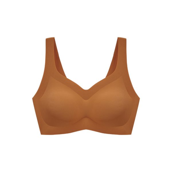 Vibecurve® Women's Seamless Bra Wireless Bra, Brown · L