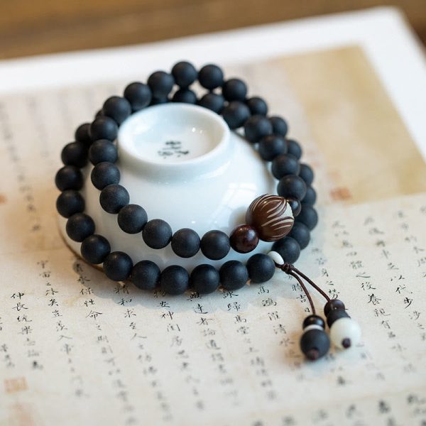 Buddha Stones Tibetan Double Layer Cypress Bodhi Lotus Healing Bracelet at buddhastoneshop