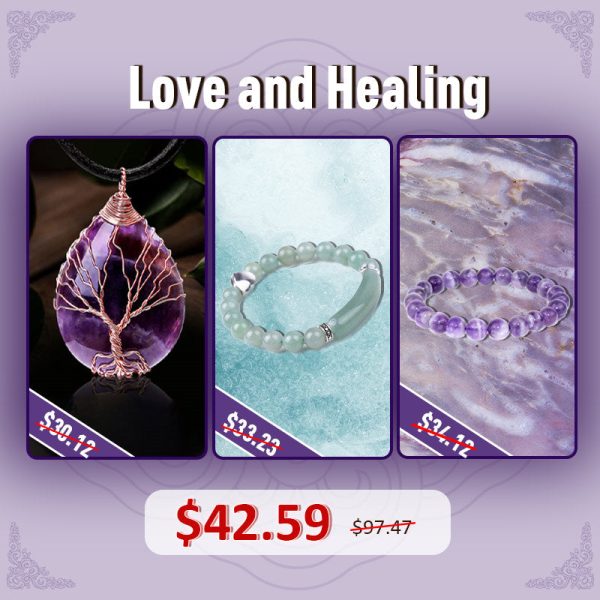 Buddha Stones Love and Healing Gift Set at buddhastoneshop