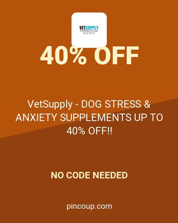 VetSupply.com.au coupon: VetSupply - DOG STRESS & ANXIETY SUPPLEMENTS UP TO 40% OFF!!