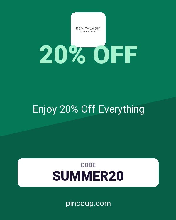 RevitaLash Cosmetics coupon: Enjoy 20% Off Everything