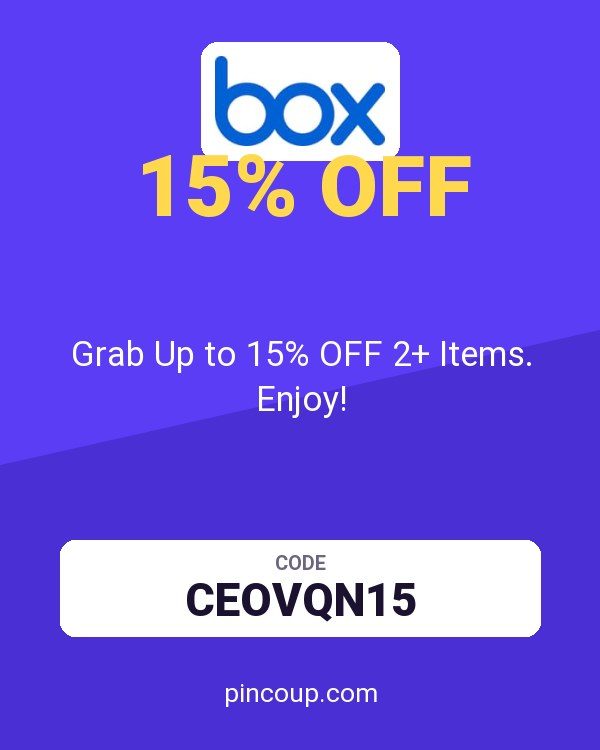 Box coupon: Grab Up to 15% OFF 2+ Items. Enjoy!