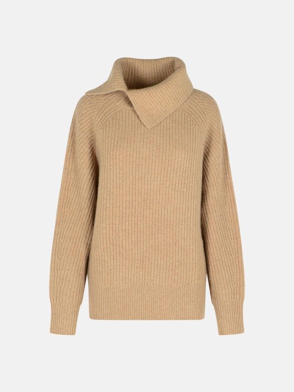 LOULOU DE SAISON 'Cecil' Beige Cashmere Sweater at VALICO