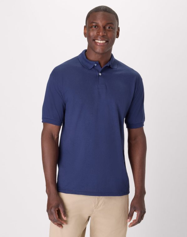 Hanes EcoSmart Men's Polo Shirt (Big & Tall Sizes Available) Navy S at Hanes.com