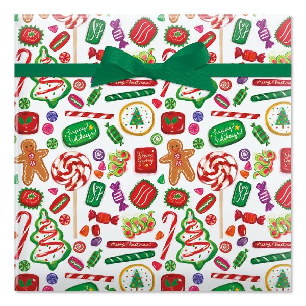 Christmas Candy Jumbo Rolled Gift Wrap at Current Catalog