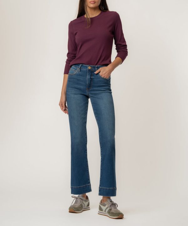 Kelsey High Rise Ankle Flare, Petite in Cool Wash at Kut from the Kloth