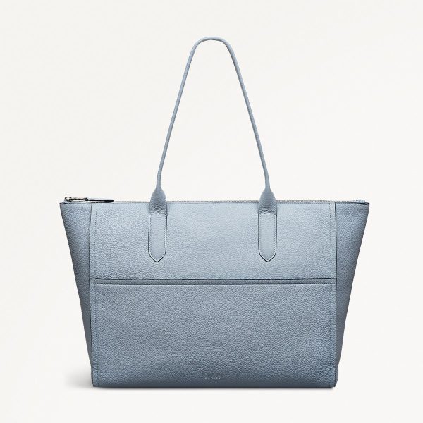 Smoke Blue Winged Shape Handbag Tote Oak Street SS25 Radley