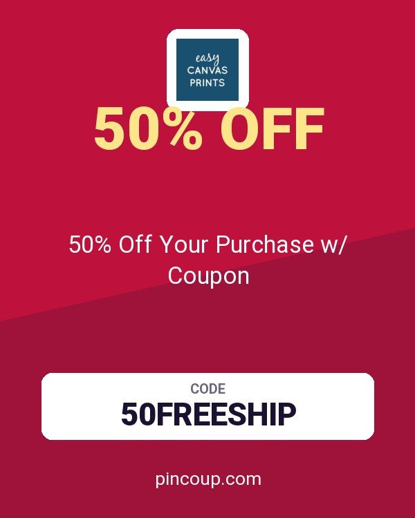 Easy Canvas Prints: 50% Off Your Purchase w/ Coupon