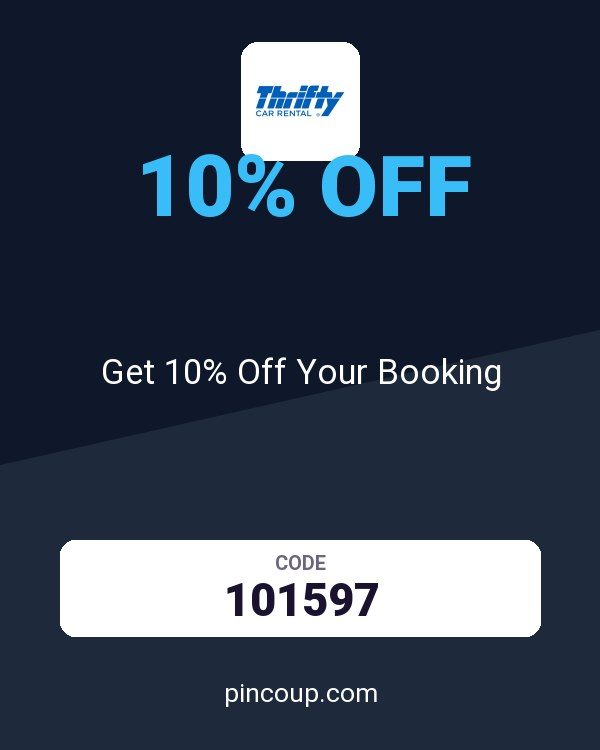 Thrifty Rent-A-Car System, Inc. coupon: Get 10% Off Your Booking