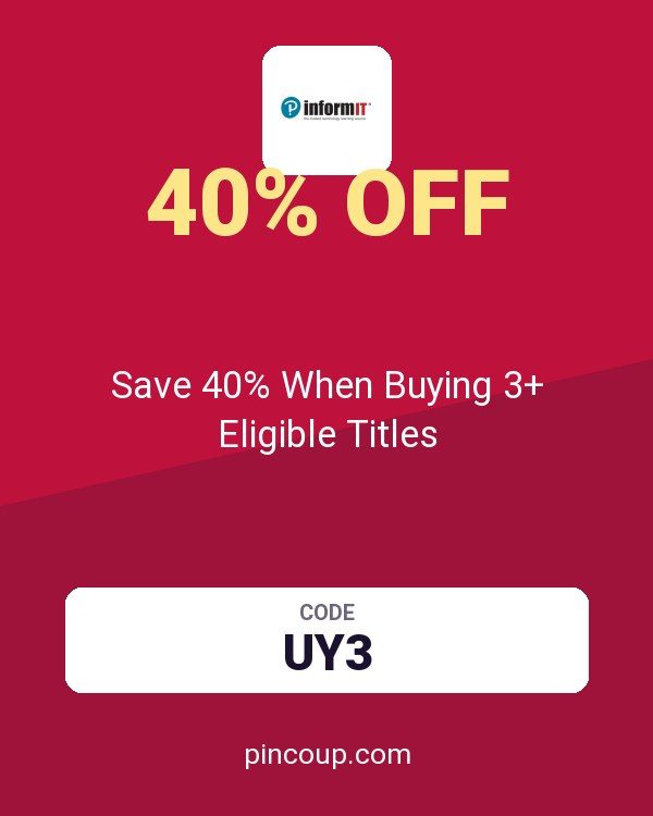 Pearson Education (InformIT) coupon: Save 40% When Buying 3+ Eligible Titles