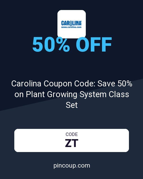 Carolina Coupon Code: Save 50% on Plant Growing System Class Set