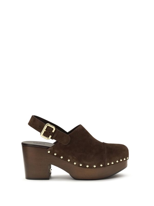 Chloé Jeannette Clog Sandal — Brown at italist.com