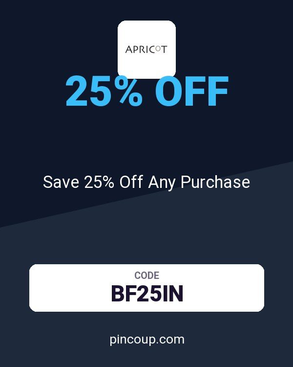 Apricot coupon: Save 25% Off Any Purchase