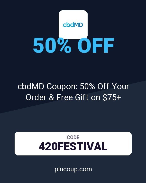 cbdMD Coupon: 50% Off Your Order & Free Gift on $75+