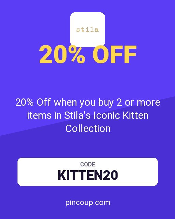 Stila Cosmetics coupon: 20% Off when you buy 2 or more items in Stila's Iconic Kitten Collection