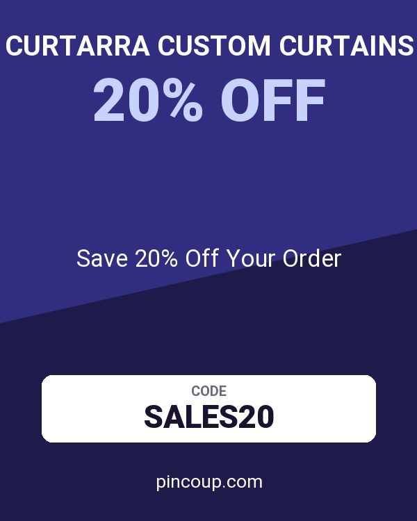 Curtarra Custom Curtains coupon: Save 20% Off Your Order