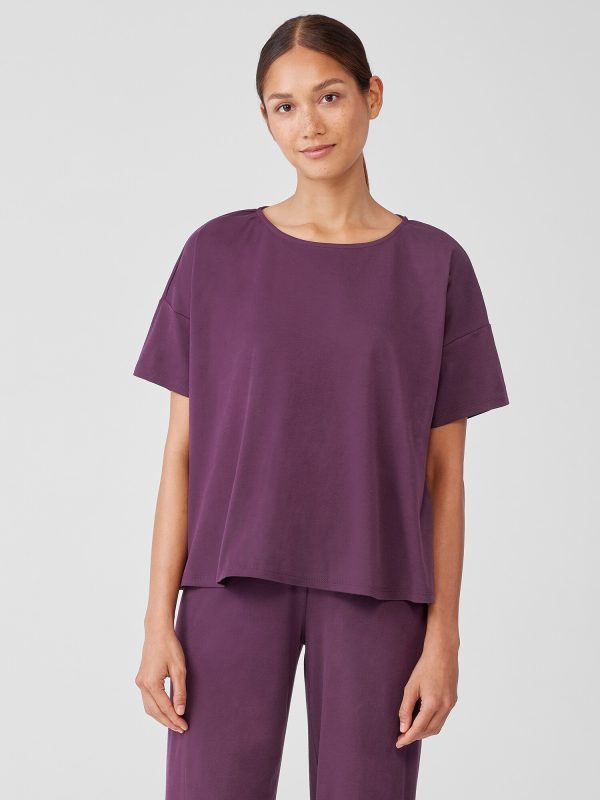 Organic Cotton Interlock Sleep Tee at EILEEN FISHER