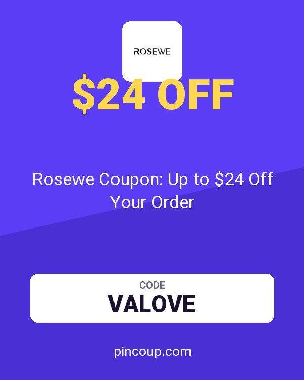 Modlily: Rosewe Coupon: Up to $24 Off Your Order