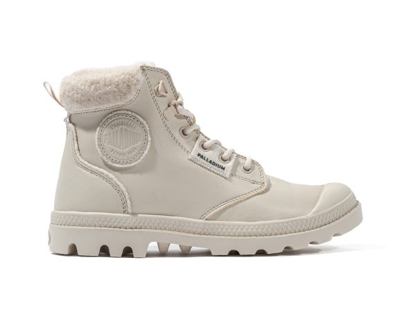Palladiumboots Womens Pampa Hi Snow Warm Almond Milk High Top Boot