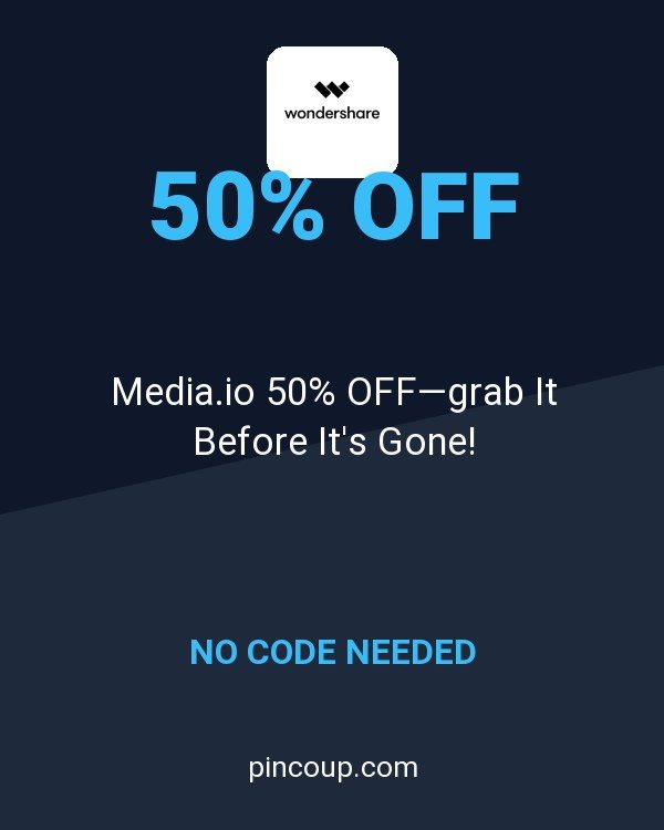 Wondershare Software coupon: Media.io 50% OFF—grab It Before It's Gone!
