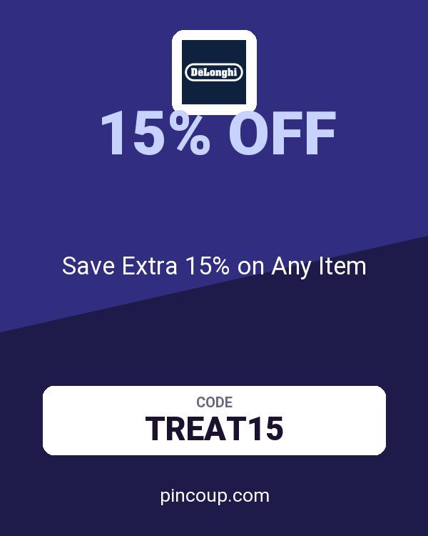Delonghi coupon: Save Extra 15% on Any Item