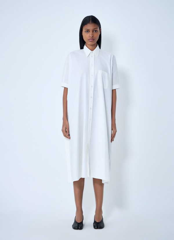 MM6 Maison Margiela Button-down Midi Dress - Woman Dresses White It - 42 at LN-CC