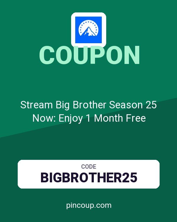 Paramount coupon: Stream Big Brother Season 25 Now: Enjoy 1 Month Free