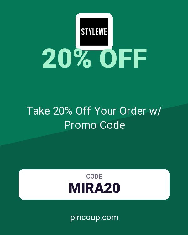 StyleWe coupon: Take 20% Off Your Order w/ Promo Code