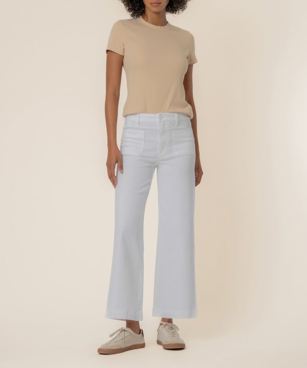 Meg High Rise Wide Leg in Optic White at Kut from the Kloth