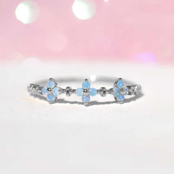 Blue Blossom Love Ring at Girls Crew
