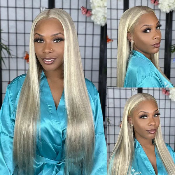 Flash Sale Blonde Balayage Highlight 13x4 Lace Frontal Human Hair Wig - 18 / 13x4 Lace / 150% at HONGKONG OSSILEE TRADING LIMITED