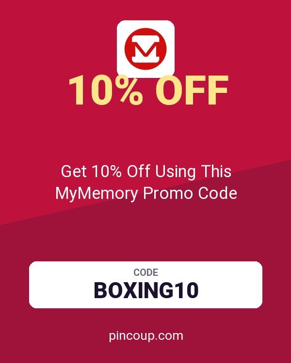 MyMemory.co.uk coupon: Get 10% Off Using This MyMemory Promo Code