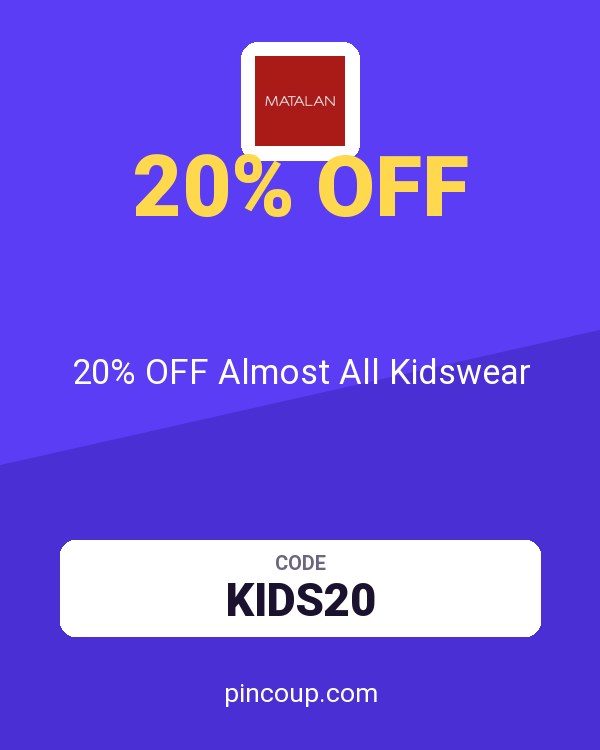 Matalan coupon: 20% OFF Almost All Kidswear