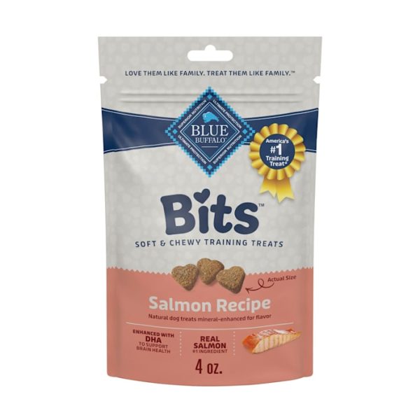 Blue Buffalo Bits Enhanced with DHA, Salmon Recipe Made with Natural Ingredients Soft Dog Treats for Training, 4 oz at PETCO Animal Supplies
