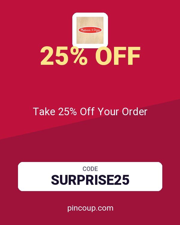 Melissa and Doug coupon: Take 25% Off Your Order