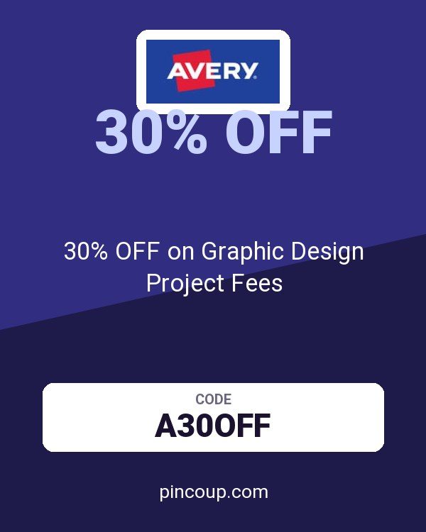 Avery coupon: 30% OFF on Graphic Design Project Fees