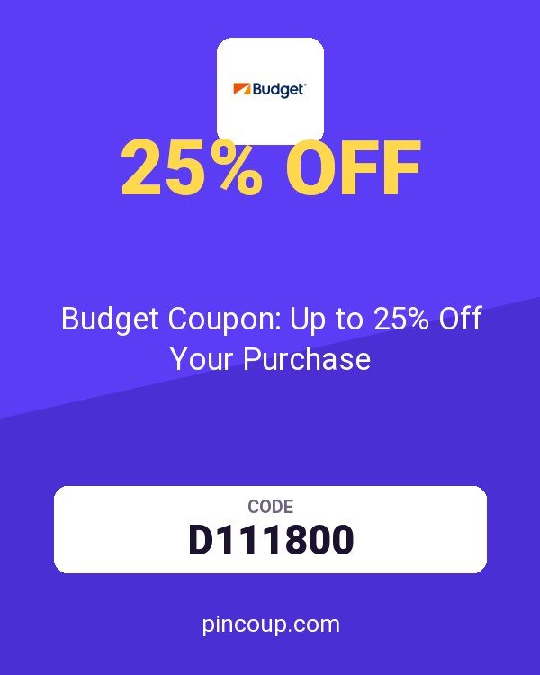 Budget Car Rental: Budget Coupon: Up to 25% Off Your Purchase