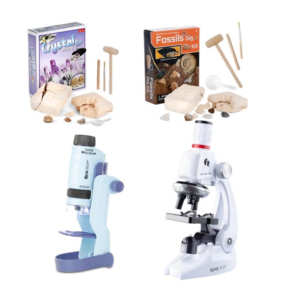 Holiday Special STEM Science Explorer Bundle for Kids - Microscope Lab & Hands-On Experiment Kits at AmScope