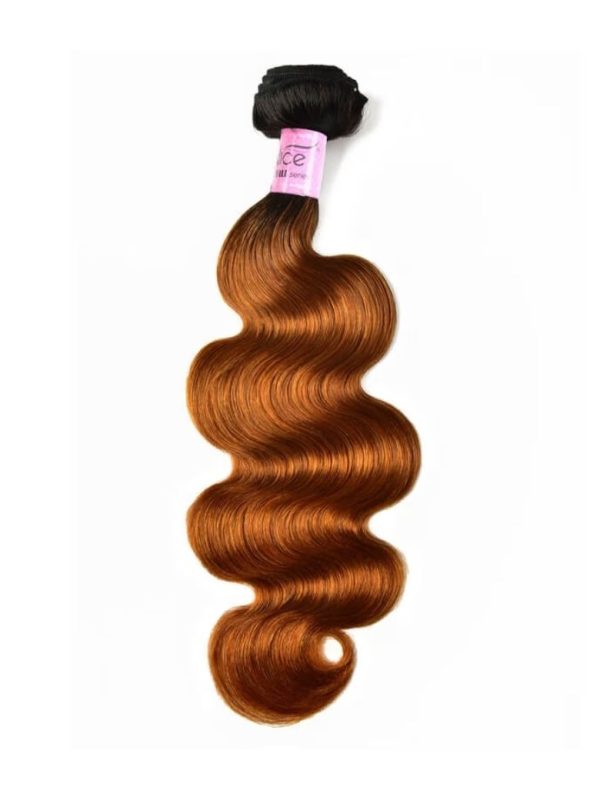 UNice Soft #TB30 Body Wave & Straight Human Hair Weaves 100% Human Hair 1 Bundle Ombre Color