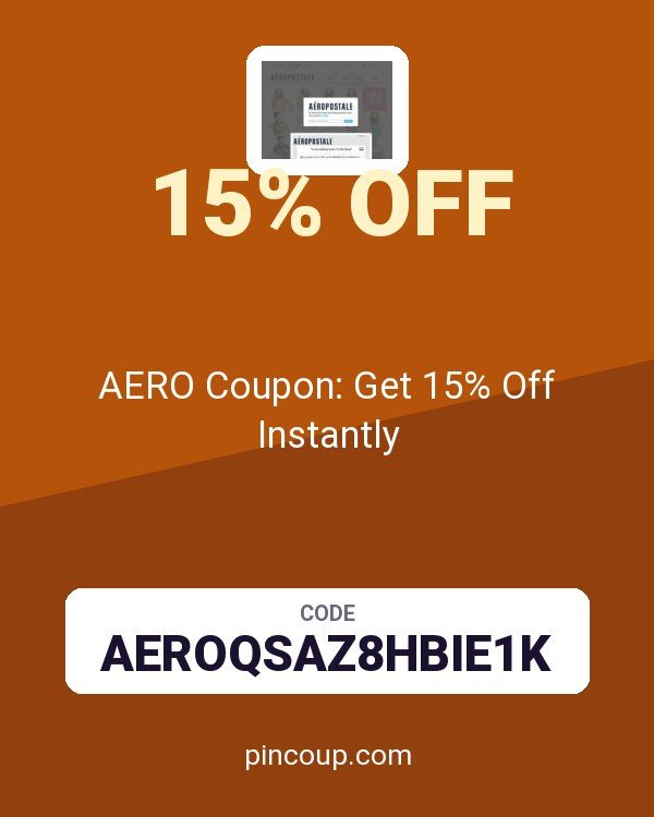 Aeropostale: AERO Coupon: Get 15% Off Instantly