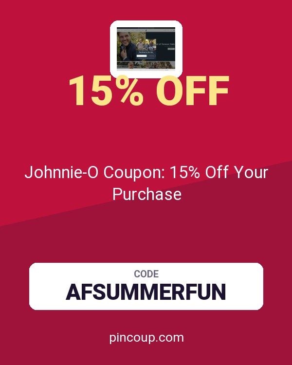 Johnnie-O Coupon: 15% Off Your Purchase